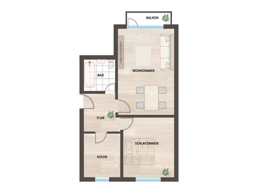 Grundriss der Wohnung