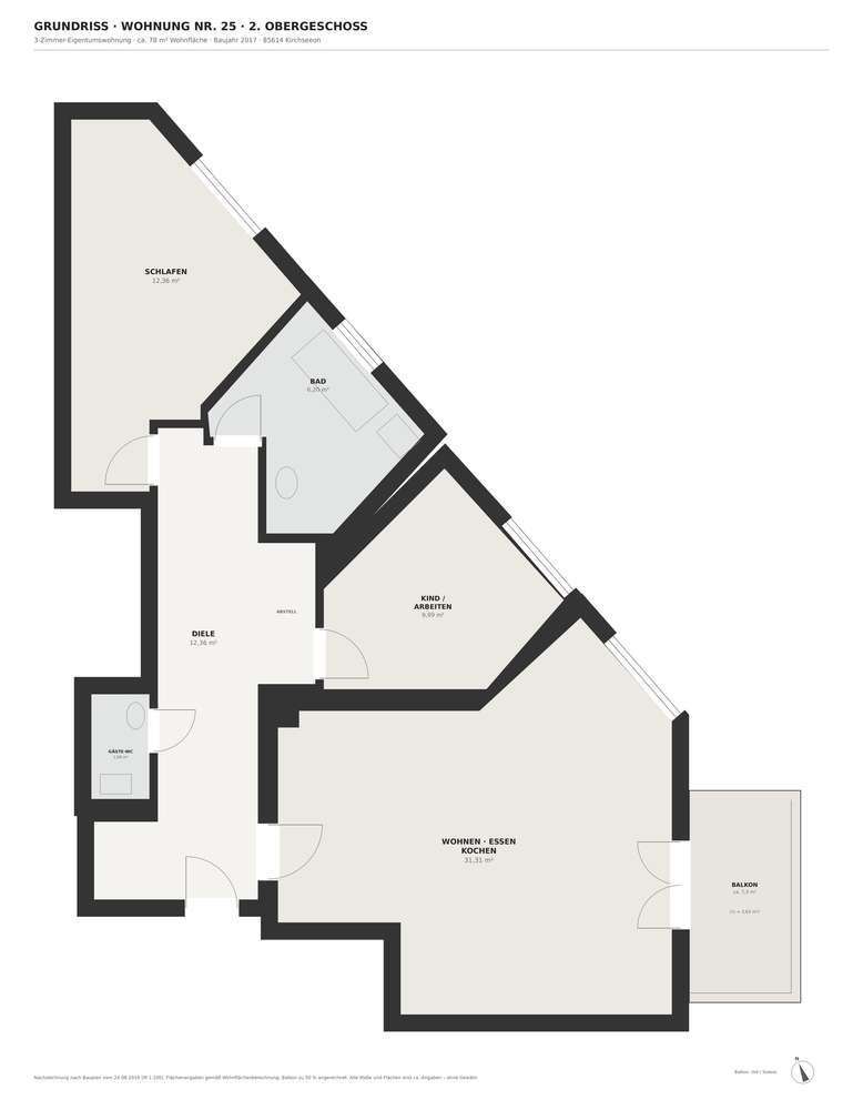 Grundriss der Wohnung